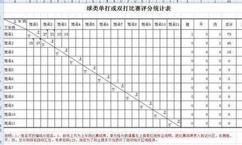 乒乓球比赛表格制作与填写_乒乓球比赛用表格